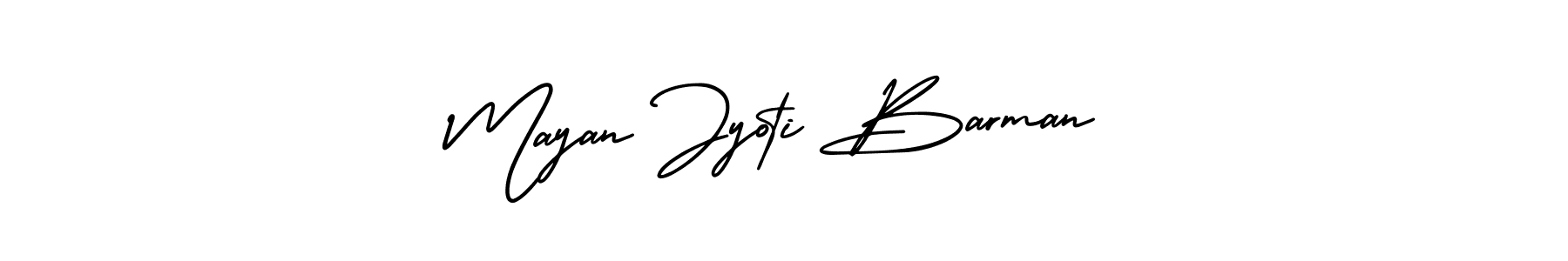 How to make Mayan Jyoti Barman name signature. Use AmerikaSignatureDemo-Regular style for creating short signs online. This is the latest handwritten sign. Mayan Jyoti Barman signature style 3 images and pictures png