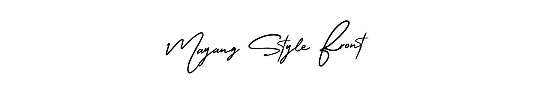 Similarly AmerikaSignatureDemo-Regular is the best handwritten signature design. Signature creator online .You can use it as an online autograph creator for name Mayang Style Front. Mayang Style Front signature style 3 images and pictures png