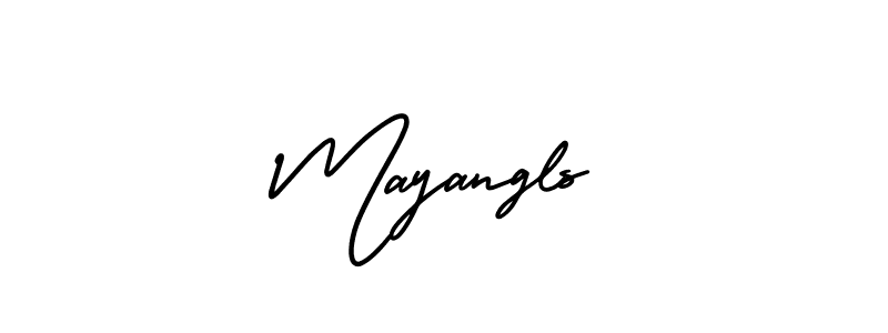 Make a short Mayangls signature style. Manage your documents anywhere anytime using AmerikaSignatureDemo-Regular. Create and add eSignatures, submit forms, share and send files easily. Mayangls signature style 3 images and pictures png