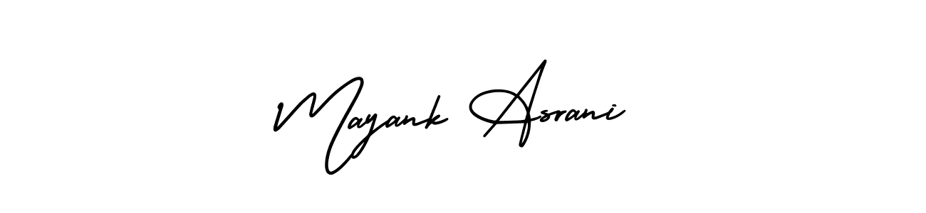 Make a short Mayank Asrani signature style. Manage your documents anywhere anytime using AmerikaSignatureDemo-Regular. Create and add eSignatures, submit forms, share and send files easily. Mayank Asrani signature style 3 images and pictures png