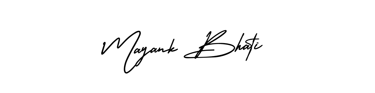 This is the best signature style for the Mayank Bhati name. Also you like these signature font (AmerikaSignatureDemo-Regular). Mix name signature. Mayank Bhati signature style 3 images and pictures png