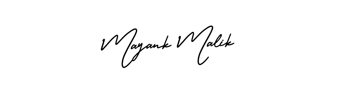 Design your own signature with our free online signature maker. With this signature software, you can create a handwritten (AmerikaSignatureDemo-Regular) signature for name Mayank Malik. Mayank Malik signature style 3 images and pictures png