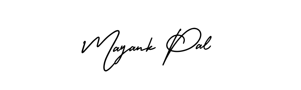 You should practise on your own different ways (AmerikaSignatureDemo-Regular) to write your name (Mayank Pal) in signature. don't let someone else do it for you. Mayank Pal signature style 3 images and pictures png