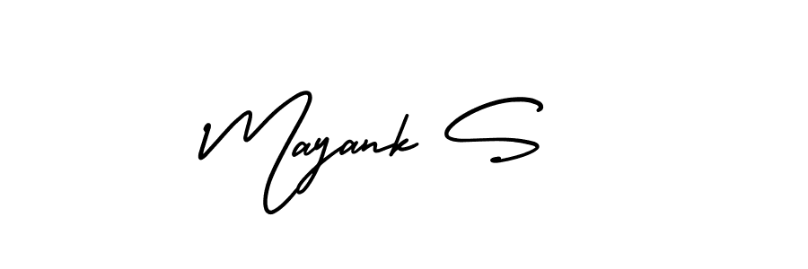 How to make Mayank S  signature? AmerikaSignatureDemo-Regular is a professional autograph style. Create handwritten signature for Mayank S  name. Mayank S  signature style 3 images and pictures png