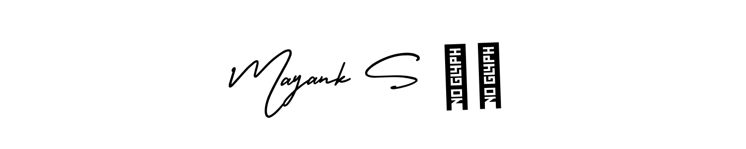 Design your own signature with our free online signature maker. With this signature software, you can create a handwritten (AmerikaSignatureDemo-Regular) signature for name Mayank S ❣️. Mayank S ❣️ signature style 3 images and pictures png