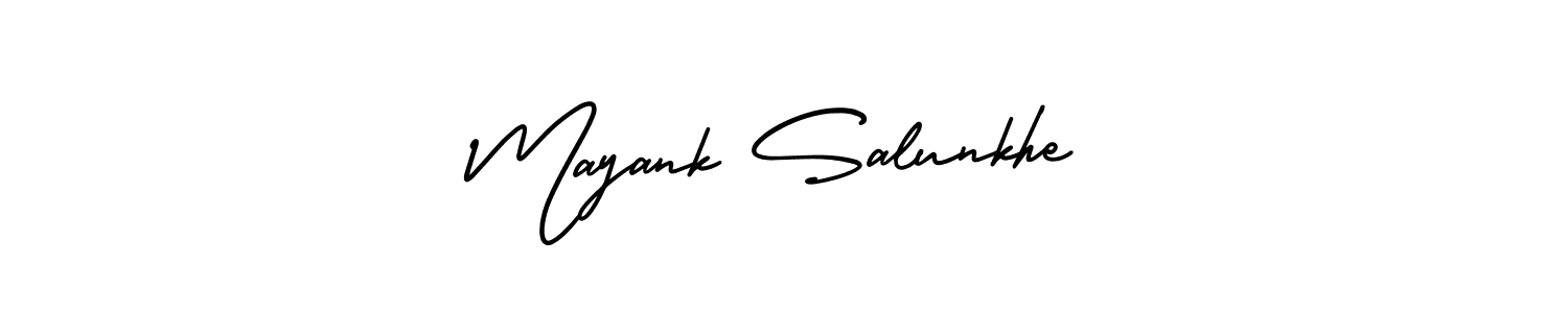 Also You can easily find your signature by using the search form. We will create Mayank Salunkhe name handwritten signature images for you free of cost using AmerikaSignatureDemo-Regular sign style. Mayank Salunkhe signature style 3 images and pictures png