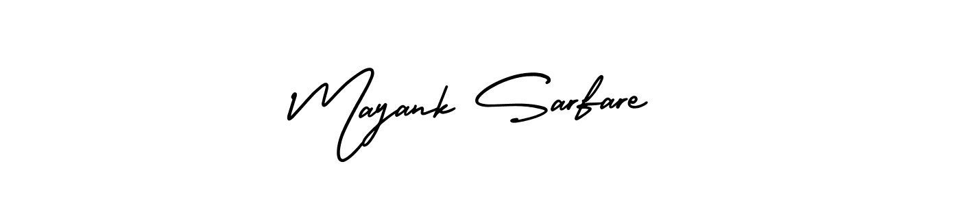 The best way (AmerikaSignatureDemo-Regular) to make a short signature is to pick only two or three words in your name. The name Mayank Sarfare include a total of six letters. For converting this name. Mayank Sarfare signature style 3 images and pictures png