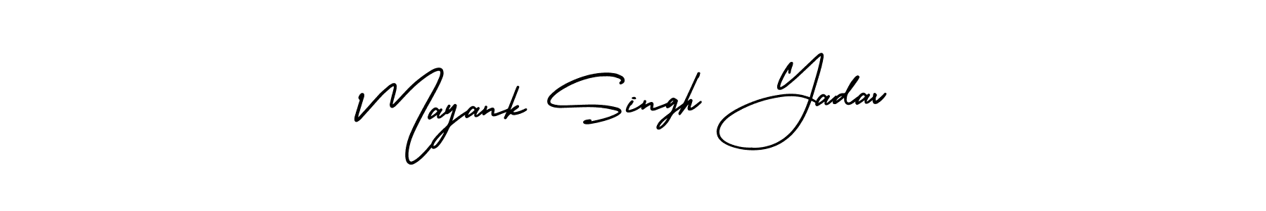 This is the best signature style for the Mayank Singh Yadav name. Also you like these signature font (AmerikaSignatureDemo-Regular). Mix name signature. Mayank Singh Yadav signature style 3 images and pictures png