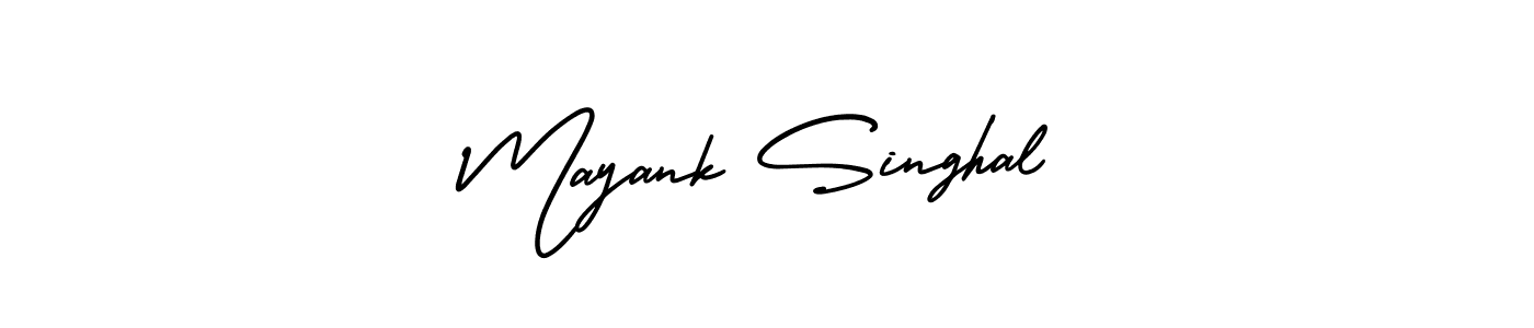 Mayank Singhal stylish signature style. Best Handwritten Sign (AmerikaSignatureDemo-Regular) for my name. Handwritten Signature Collection Ideas for my name Mayank Singhal. Mayank Singhal signature style 3 images and pictures png