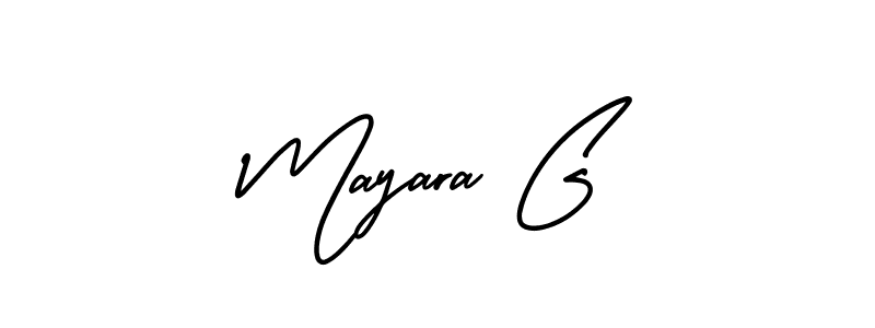 AmerikaSignatureDemo-Regular is a professional signature style that is perfect for those who want to add a touch of class to their signature. It is also a great choice for those who want to make their signature more unique. Get Mayara G name to fancy signature for free. Mayara G signature style 3 images and pictures png