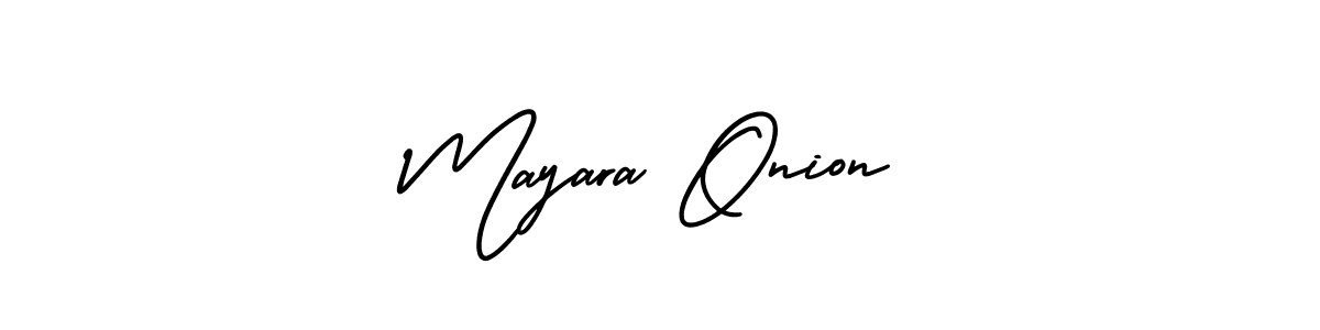 Create a beautiful signature design for name Mayara Onion. With this signature (AmerikaSignatureDemo-Regular) fonts, you can make a handwritten signature for free. Mayara Onion signature style 3 images and pictures png