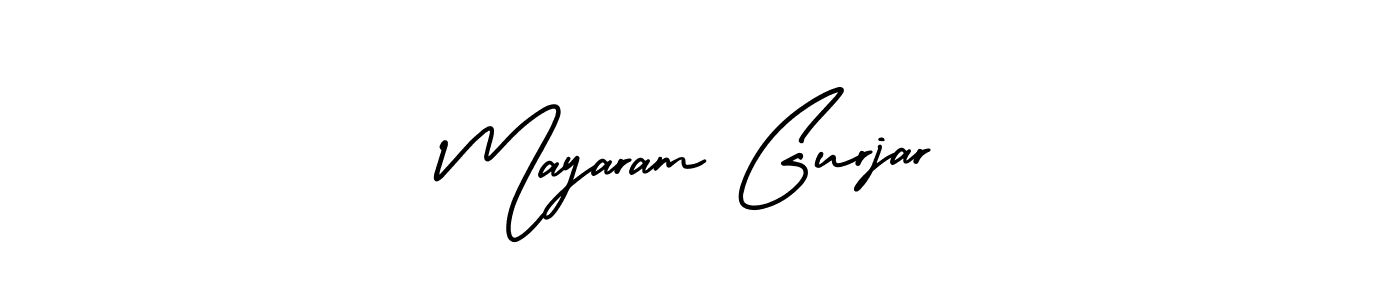 It looks lik you need a new signature style for name Mayaram Gurjar. Design unique handwritten (AmerikaSignatureDemo-Regular) signature with our free signature maker in just a few clicks. Mayaram Gurjar signature style 3 images and pictures png
