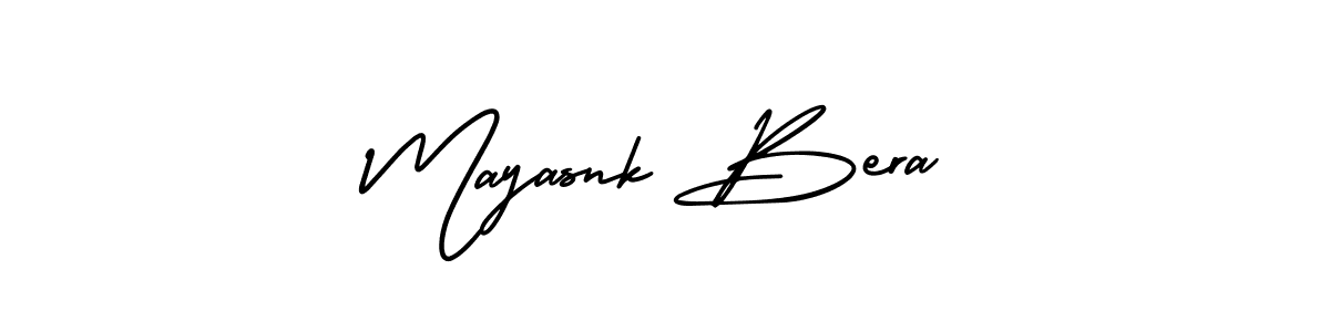 Mayasnk Bera stylish signature style. Best Handwritten Sign (AmerikaSignatureDemo-Regular) for my name. Handwritten Signature Collection Ideas for my name Mayasnk Bera. Mayasnk Bera signature style 3 images and pictures png