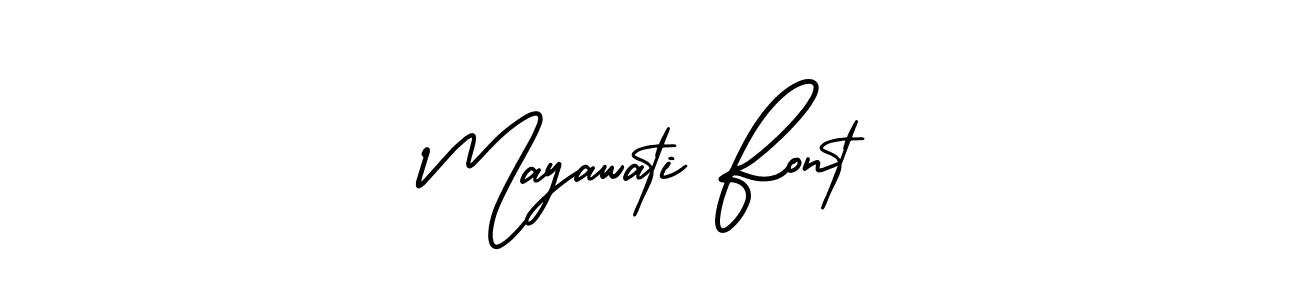 The best way (AmerikaSignatureDemo-Regular) to make a short signature is to pick only two or three words in your name. The name Mayawati Font include a total of six letters. For converting this name. Mayawati Font signature style 3 images and pictures png
