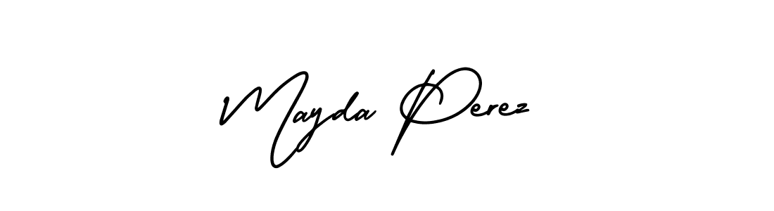 It looks lik you need a new signature style for name Mayda Perez. Design unique handwritten (AmerikaSignatureDemo-Regular) signature with our free signature maker in just a few clicks. Mayda Perez signature style 3 images and pictures png