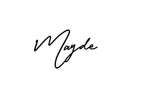 How to make Mayde signature? AmerikaSignatureDemo-Regular is a professional autograph style. Create handwritten signature for Mayde name. Mayde signature style 3 images and pictures png