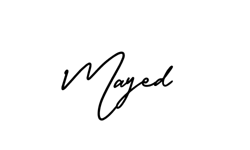 Create a beautiful signature design for name Mayed. With this signature (AmerikaSignatureDemo-Regular) fonts, you can make a handwritten signature for free. Mayed signature style 3 images and pictures png