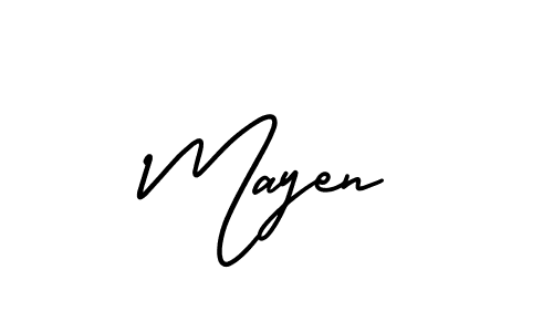 It looks lik you need a new signature style for name Mayen. Design unique handwritten (AmerikaSignatureDemo-Regular) signature with our free signature maker in just a few clicks. Mayen signature style 3 images and pictures png