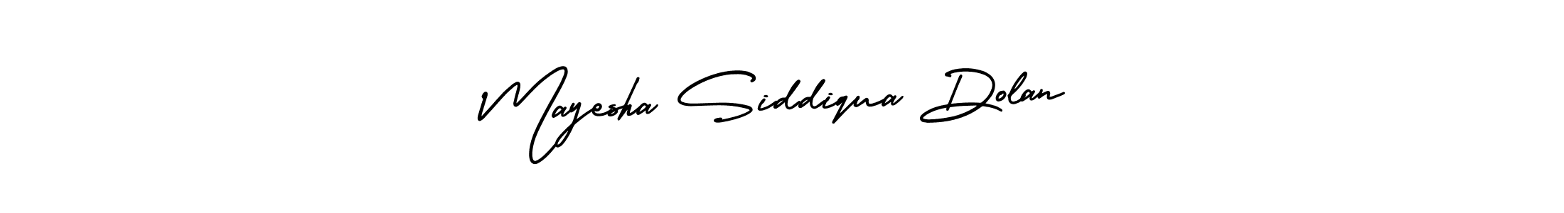 How to make Mayesha Siddiqua Dolan name signature. Use AmerikaSignatureDemo-Regular style for creating short signs online. This is the latest handwritten sign. Mayesha Siddiqua Dolan signature style 3 images and pictures png