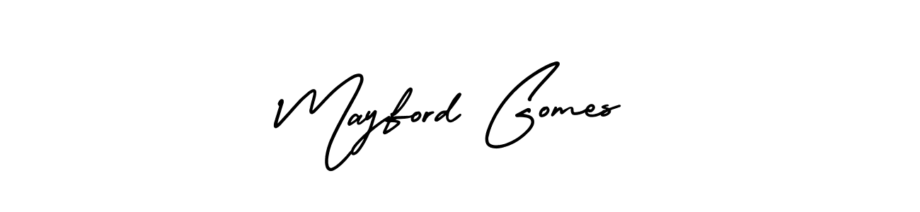 How to make Mayford Gomes name signature. Use AmerikaSignatureDemo-Regular style for creating short signs online. This is the latest handwritten sign. Mayford Gomes signature style 3 images and pictures png