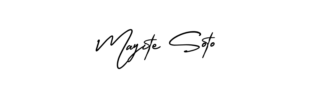 Make a beautiful signature design for name Mayite Soto. With this signature (AmerikaSignatureDemo-Regular) style, you can create a handwritten signature for free. Mayite Soto signature style 3 images and pictures png