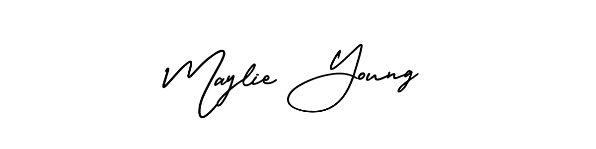 AmerikaSignatureDemo-Regular is a professional signature style that is perfect for those who want to add a touch of class to their signature. It is also a great choice for those who want to make their signature more unique. Get Maylie Young name to fancy signature for free. Maylie Young signature style 3 images and pictures png
