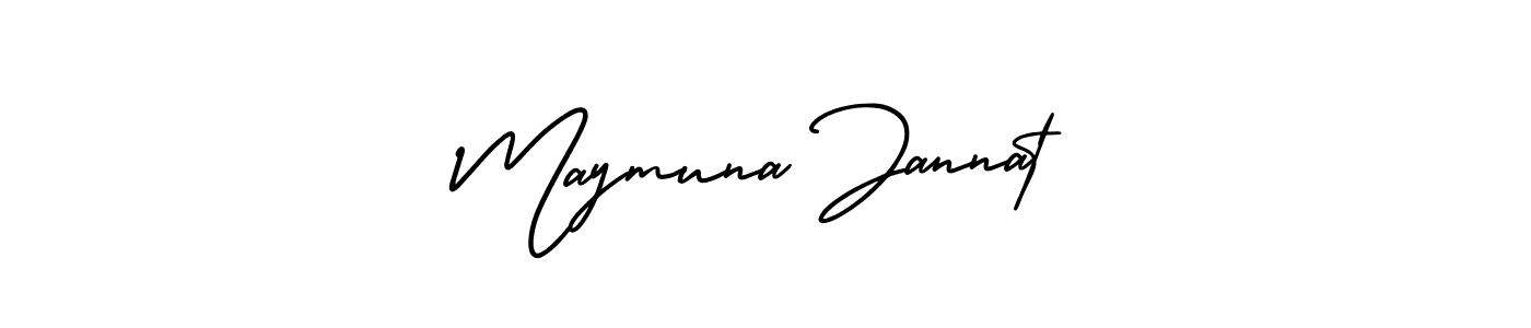 Design your own signature with our free online signature maker. With this signature software, you can create a handwritten (AmerikaSignatureDemo-Regular) signature for name Maymuna Jannat. Maymuna Jannat signature style 3 images and pictures png