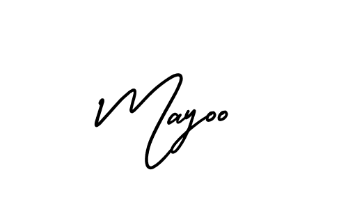 It looks lik you need a new signature style for name Mayoo. Design unique handwritten (AmerikaSignatureDemo-Regular) signature with our free signature maker in just a few clicks. Mayoo signature style 3 images and pictures png