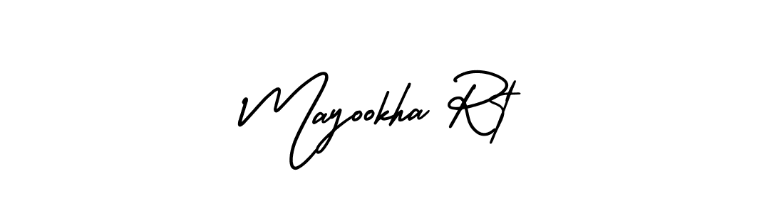 Design your own signature with our free online signature maker. With this signature software, you can create a handwritten (AmerikaSignatureDemo-Regular) signature for name Mayookha Rt. Mayookha Rt signature style 3 images and pictures png