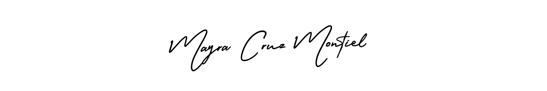 How to make Mayra Cruz Montiel signature? AmerikaSignatureDemo-Regular is a professional autograph style. Create handwritten signature for Mayra Cruz Montiel name. Mayra Cruz Montiel signature style 3 images and pictures png
