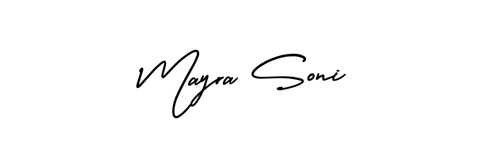 Mayra Soni stylish signature style. Best Handwritten Sign (AmerikaSignatureDemo-Regular) for my name. Handwritten Signature Collection Ideas for my name Mayra Soni. Mayra Soni signature style 3 images and pictures png