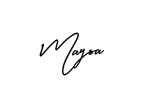 Use a signature maker to create a handwritten signature online. With this signature software, you can design (AmerikaSignatureDemo-Regular) your own signature for name Maysa. Maysa signature style 3 images and pictures png