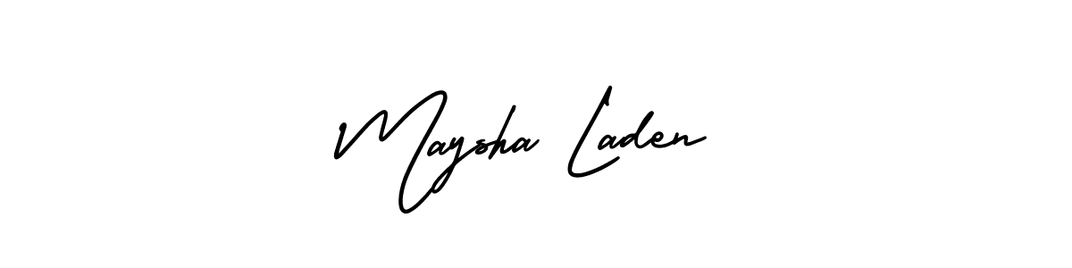 AmerikaSignatureDemo-Regular is a professional signature style that is perfect for those who want to add a touch of class to their signature. It is also a great choice for those who want to make their signature more unique. Get Maysha Laden name to fancy signature for free. Maysha Laden signature style 3 images and pictures png