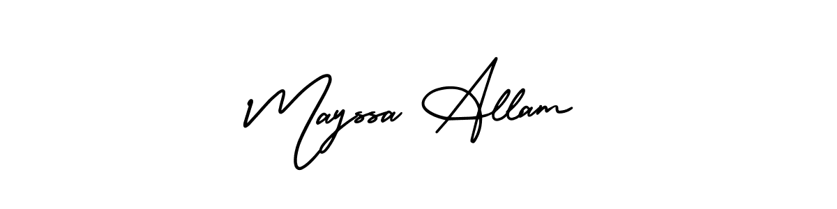 Similarly AmerikaSignatureDemo-Regular is the best handwritten signature design. Signature creator online .You can use it as an online autograph creator for name Mayssa Allam. Mayssa Allam signature style 3 images and pictures png