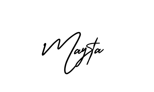 Create a beautiful signature design for name Mayta. With this signature (AmerikaSignatureDemo-Regular) fonts, you can make a handwritten signature for free. Mayta signature style 3 images and pictures png