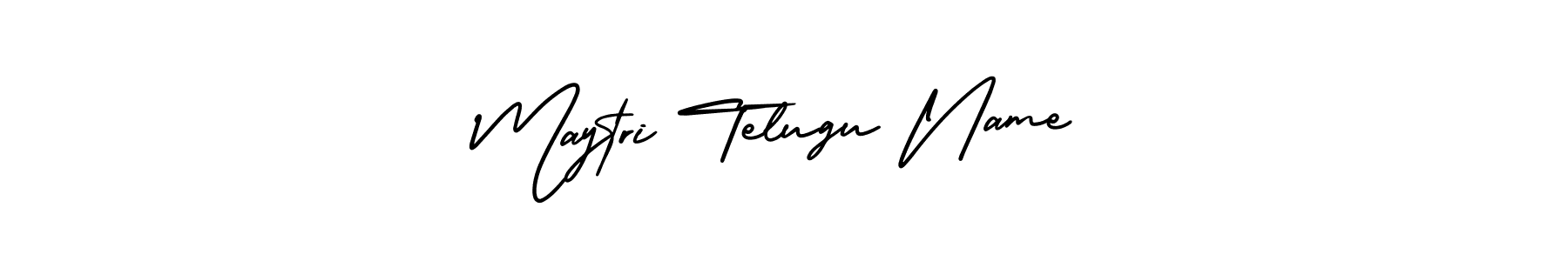 It looks lik you need a new signature style for name Maytri Telugu Name. Design unique handwritten (AmerikaSignatureDemo-Regular) signature with our free signature maker in just a few clicks. Maytri Telugu Name signature style 3 images and pictures png