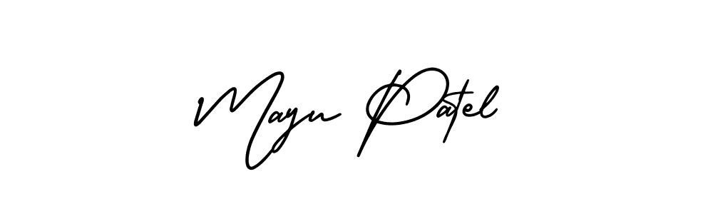 Create a beautiful signature design for name Mayu Patel. With this signature (AmerikaSignatureDemo-Regular) fonts, you can make a handwritten signature for free. Mayu Patel signature style 3 images and pictures png