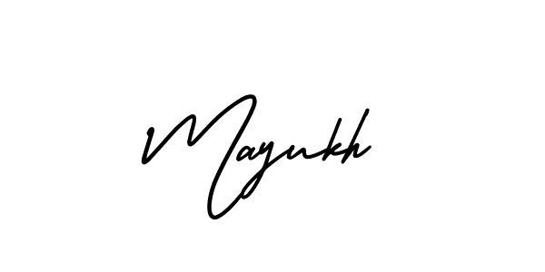 Mayukh stylish signature style. Best Handwritten Sign (AmerikaSignatureDemo-Regular) for my name. Handwritten Signature Collection Ideas for my name Mayukh. Mayukh signature style 3 images and pictures png