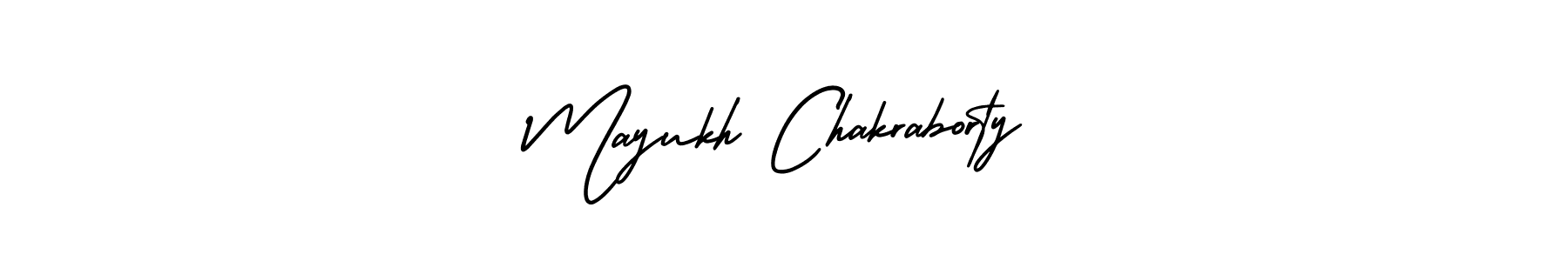 How to make Mayukh Chakraborty name signature. Use AmerikaSignatureDemo-Regular style for creating short signs online. This is the latest handwritten sign. Mayukh Chakraborty signature style 3 images and pictures png