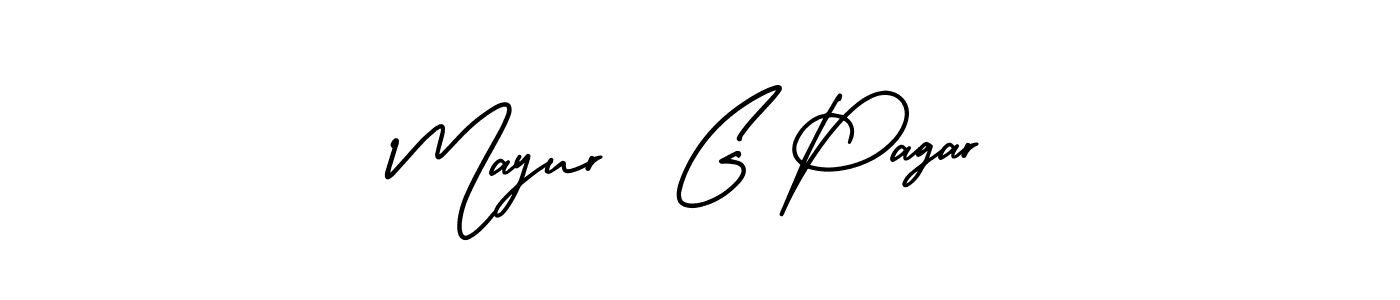 Design your own signature with our free online signature maker. With this signature software, you can create a handwritten (AmerikaSignatureDemo-Regular) signature for name Mayur  G Pagar. Mayur  G Pagar signature style 3 images and pictures png
