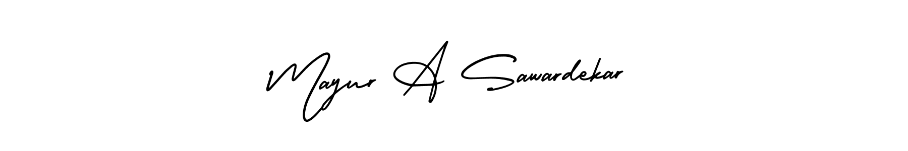 Make a beautiful signature design for name Mayur A Sawardekar. Use this online signature maker to create a handwritten signature for free. Mayur A Sawardekar signature style 3 images and pictures png