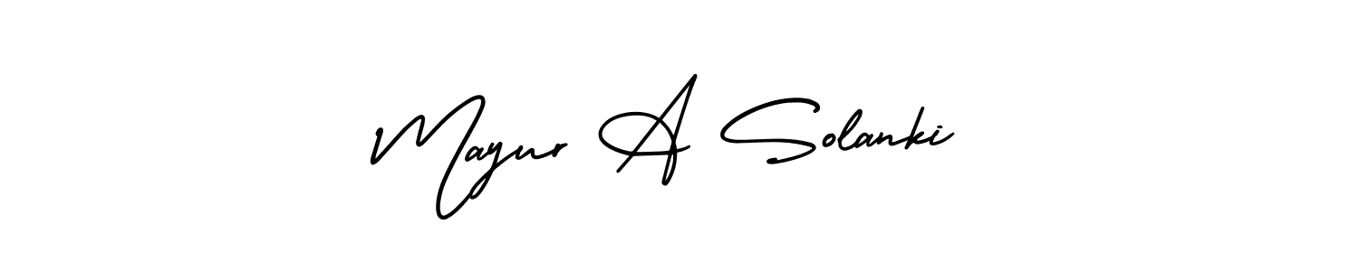 if you are searching for the best signature style for your name Mayur A Solanki. so please give up your signature search. here we have designed multiple signature styles  using AmerikaSignatureDemo-Regular. Mayur A Solanki signature style 3 images and pictures png