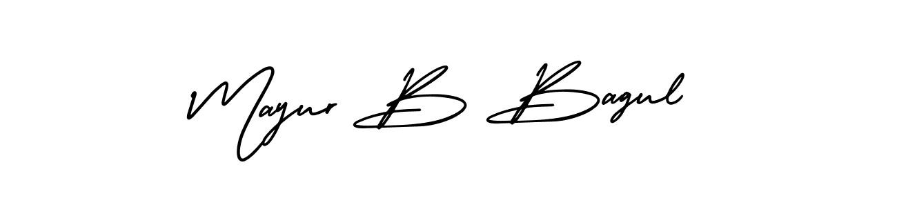 Also You can easily find your signature by using the search form. We will create Mayur B Bagul name handwritten signature images for you free of cost using AmerikaSignatureDemo-Regular sign style. Mayur B Bagul signature style 3 images and pictures png