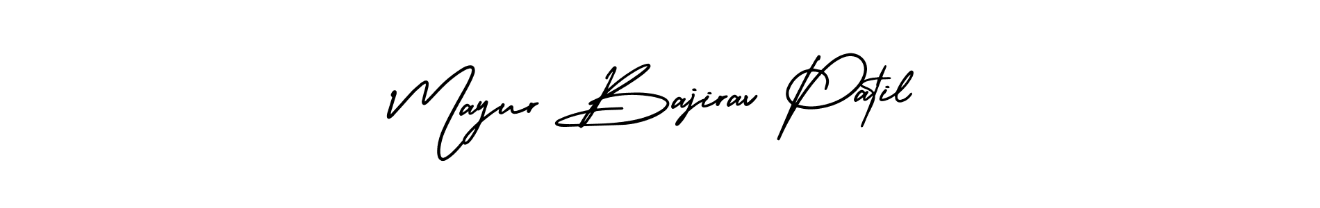 This is the best signature style for the Mayur Bajirav Patil name. Also you like these signature font (AmerikaSignatureDemo-Regular). Mix name signature. Mayur Bajirav Patil signature style 3 images and pictures png