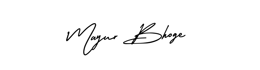 Design your own signature with our free online signature maker. With this signature software, you can create a handwritten (AmerikaSignatureDemo-Regular) signature for name Mayur Bhoge. Mayur Bhoge signature style 3 images and pictures png