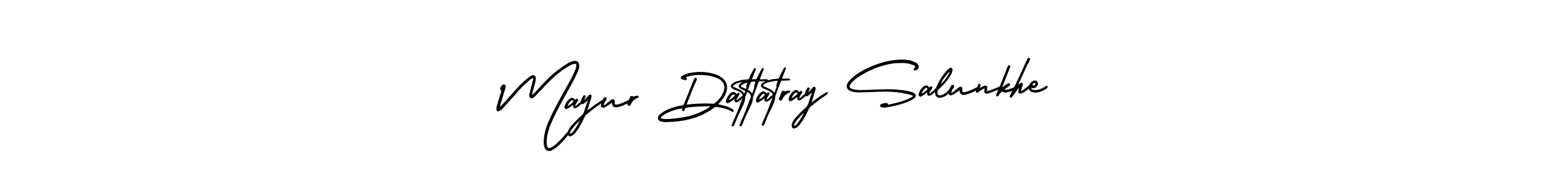 How to make Mayur Dattatray Salunkhe name signature. Use AmerikaSignatureDemo-Regular style for creating short signs online. This is the latest handwritten sign. Mayur Dattatray Salunkhe signature style 3 images and pictures png