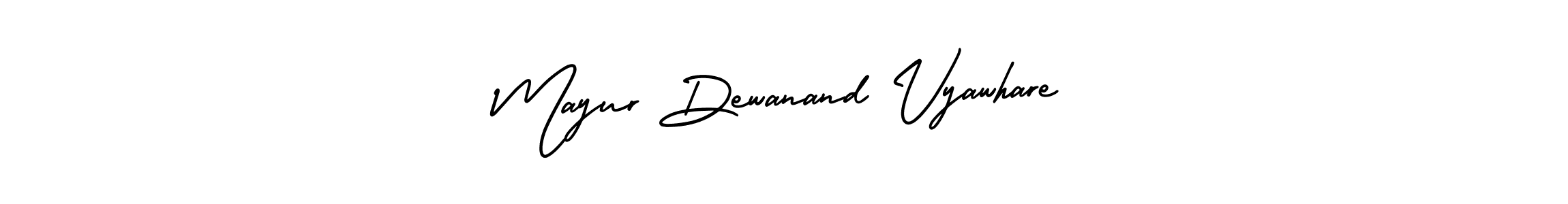 Create a beautiful signature design for name Mayur Dewanand Vyawhare. With this signature (AmerikaSignatureDemo-Regular) fonts, you can make a handwritten signature for free. Mayur Dewanand Vyawhare signature style 3 images and pictures png