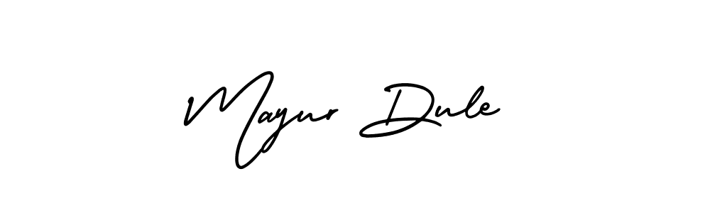 The best way (AmerikaSignatureDemo-Regular) to make a short signature is to pick only two or three words in your name. The name Mayur Dule include a total of six letters. For converting this name. Mayur Dule signature style 3 images and pictures png