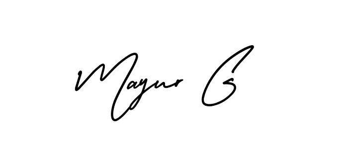 How to make Mayur G signature? AmerikaSignatureDemo-Regular is a professional autograph style. Create handwritten signature for Mayur G name. Mayur G signature style 3 images and pictures png