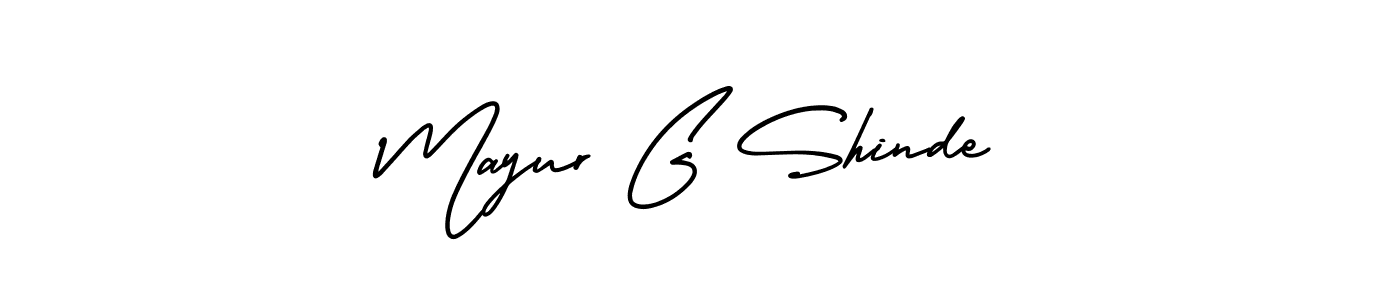 Design your own signature with our free online signature maker. With this signature software, you can create a handwritten (AmerikaSignatureDemo-Regular) signature for name Mayur G Shinde. Mayur G Shinde signature style 3 images and pictures png